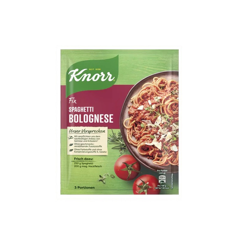 Knorr 2024 spaghetti bolognese